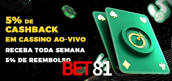 Promoções do cassino ao Vivo BET81